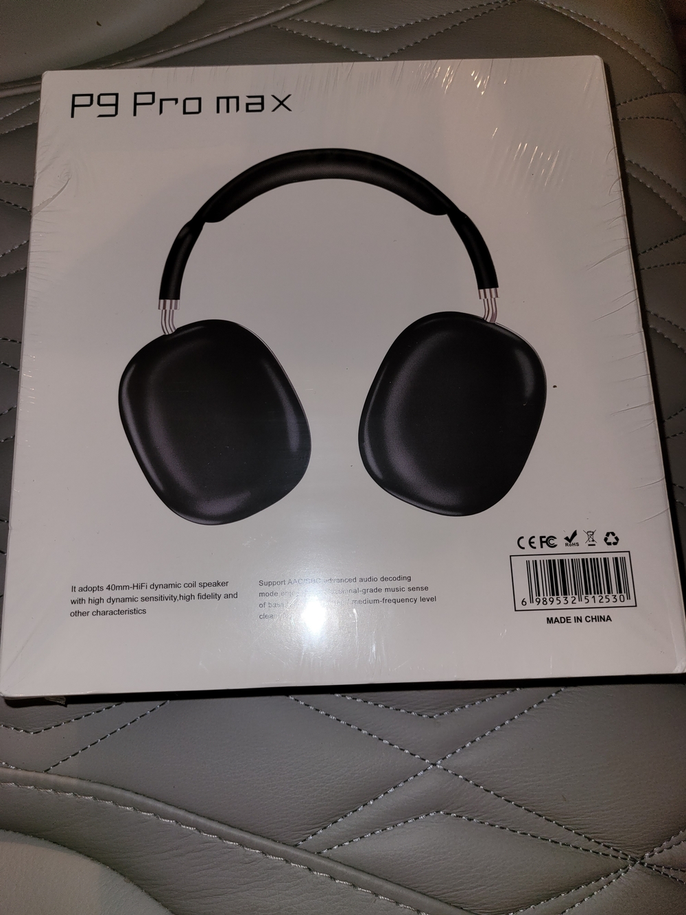P9 Pro Max Black Wireless Headphones Unbranded